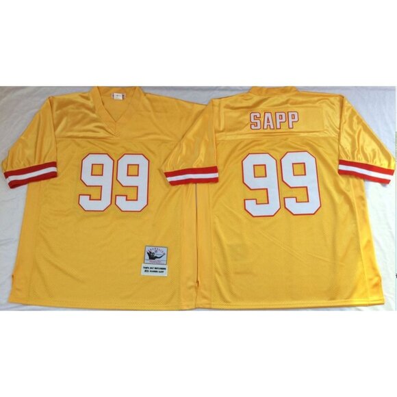 Mens Youths Kids Womens Warren Sapp Orange Stitched Jersey
